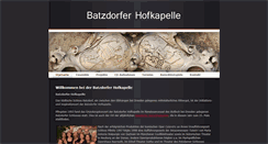 Desktop Screenshot of batzdorfer-hofkapelle.de